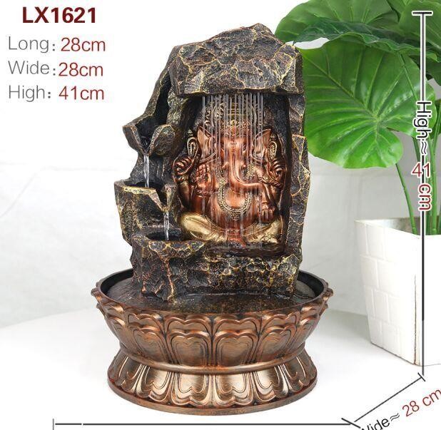 Hindu Feng Shui Water Fountain Ganesha 1621 Home Decoration