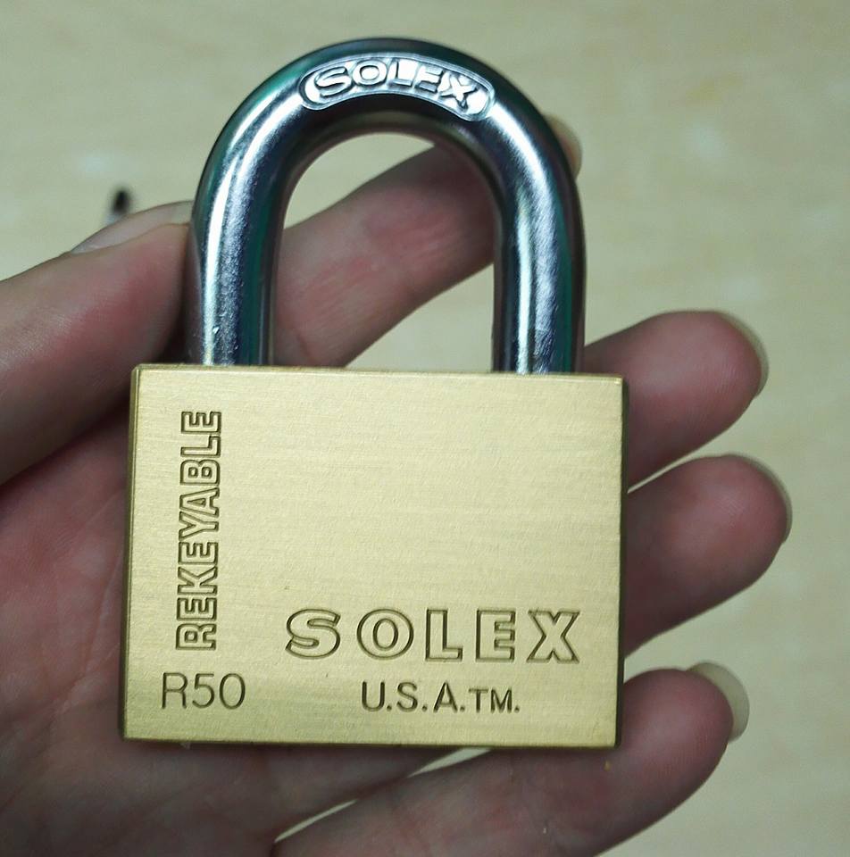 SOLEX Premium Rekeyable Padlock 35mm 70mm (BRASS)
